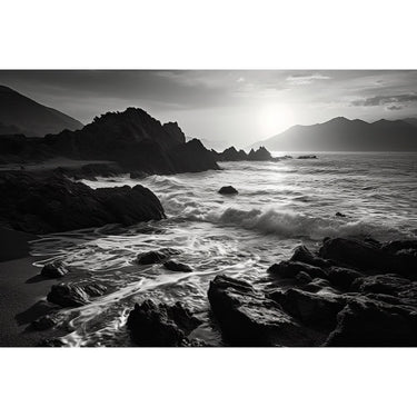 Tableau Noir Et Blanc Mer